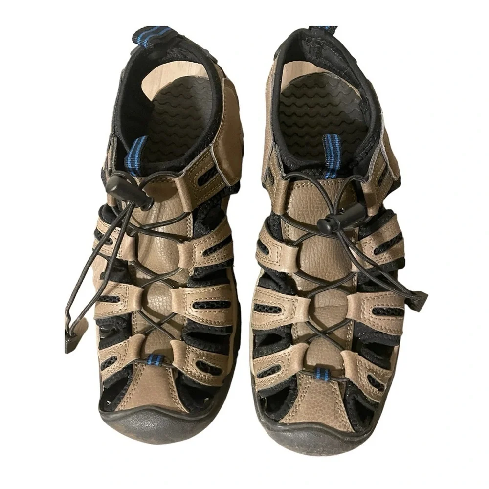 Eddie Bauer Men's Water Sandal tan brown black waterproof outdoor sandals hiking